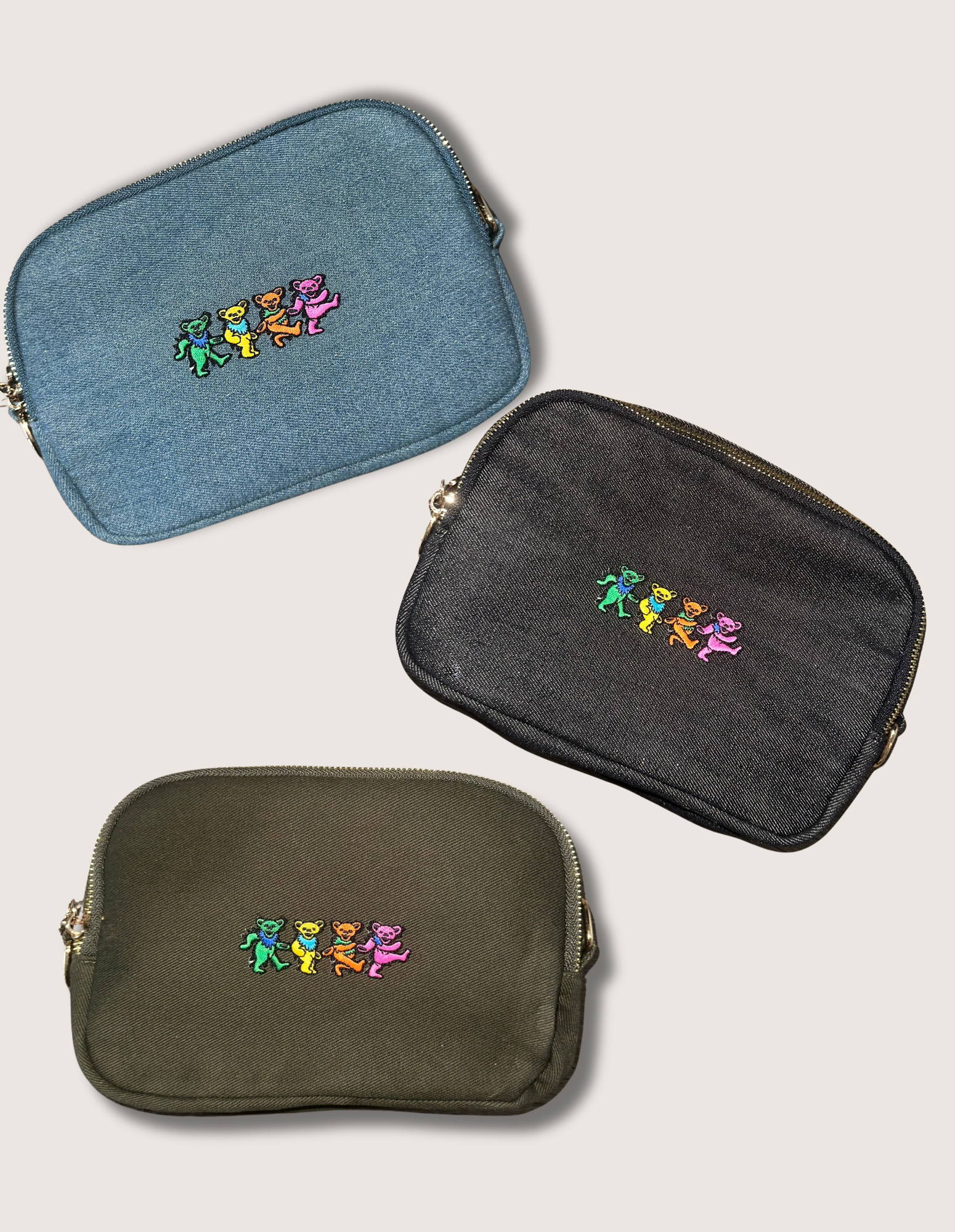 Grateful Dead Dancing Bears Crossbody Bag