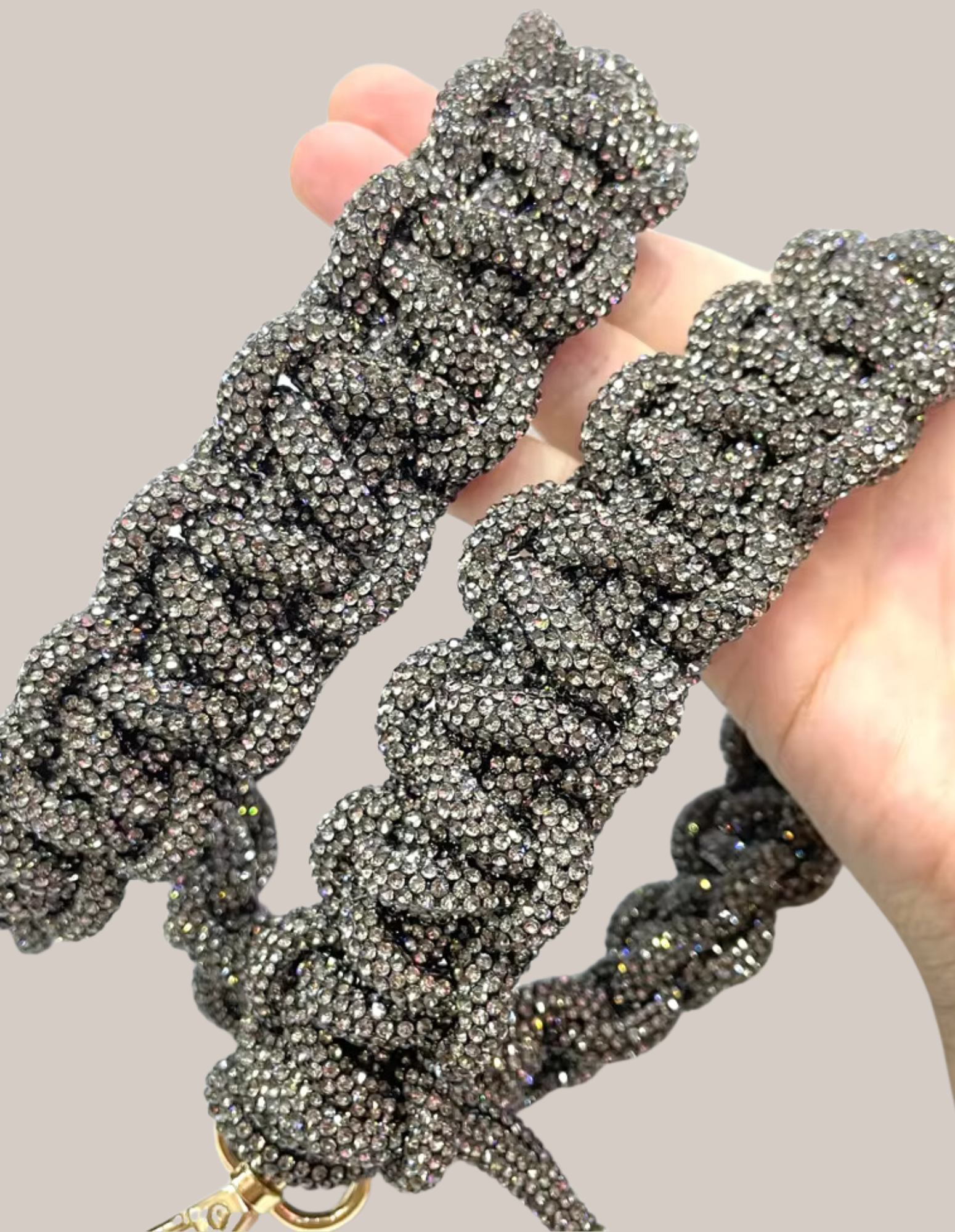 Crystal Braided Bag Strap