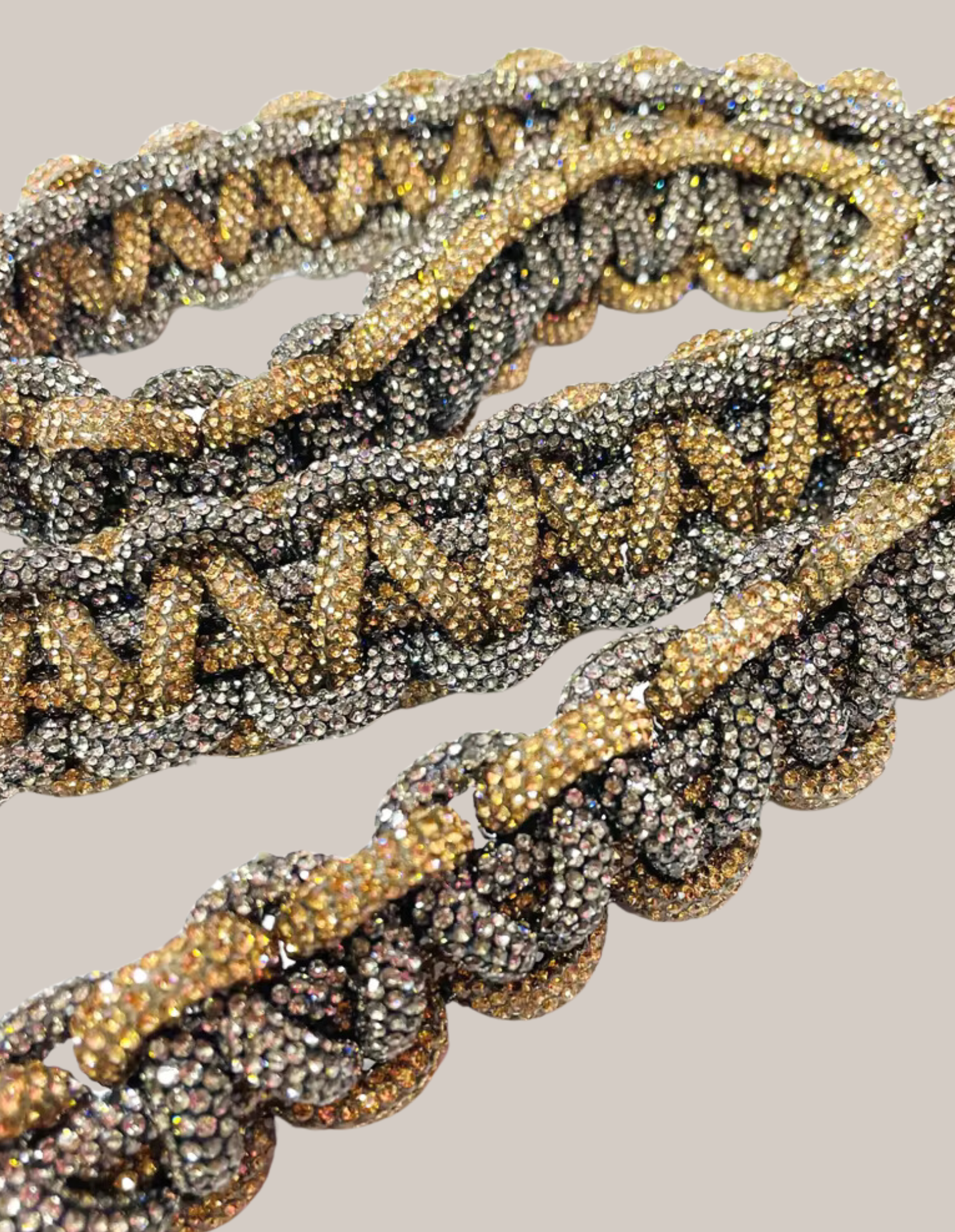 Crystal Braided Bag Strap