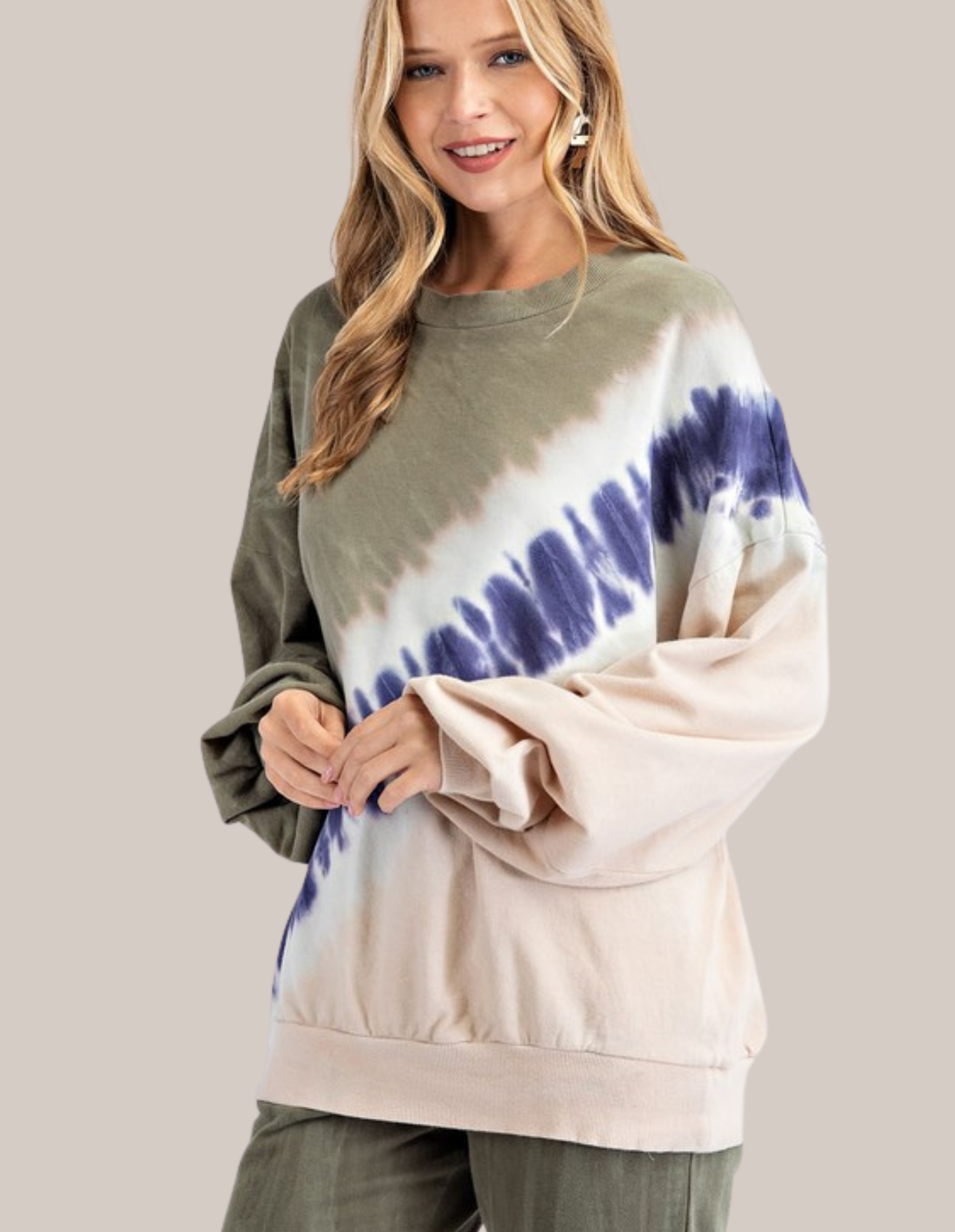 Electric Green Tie-Dye Sweatshirt