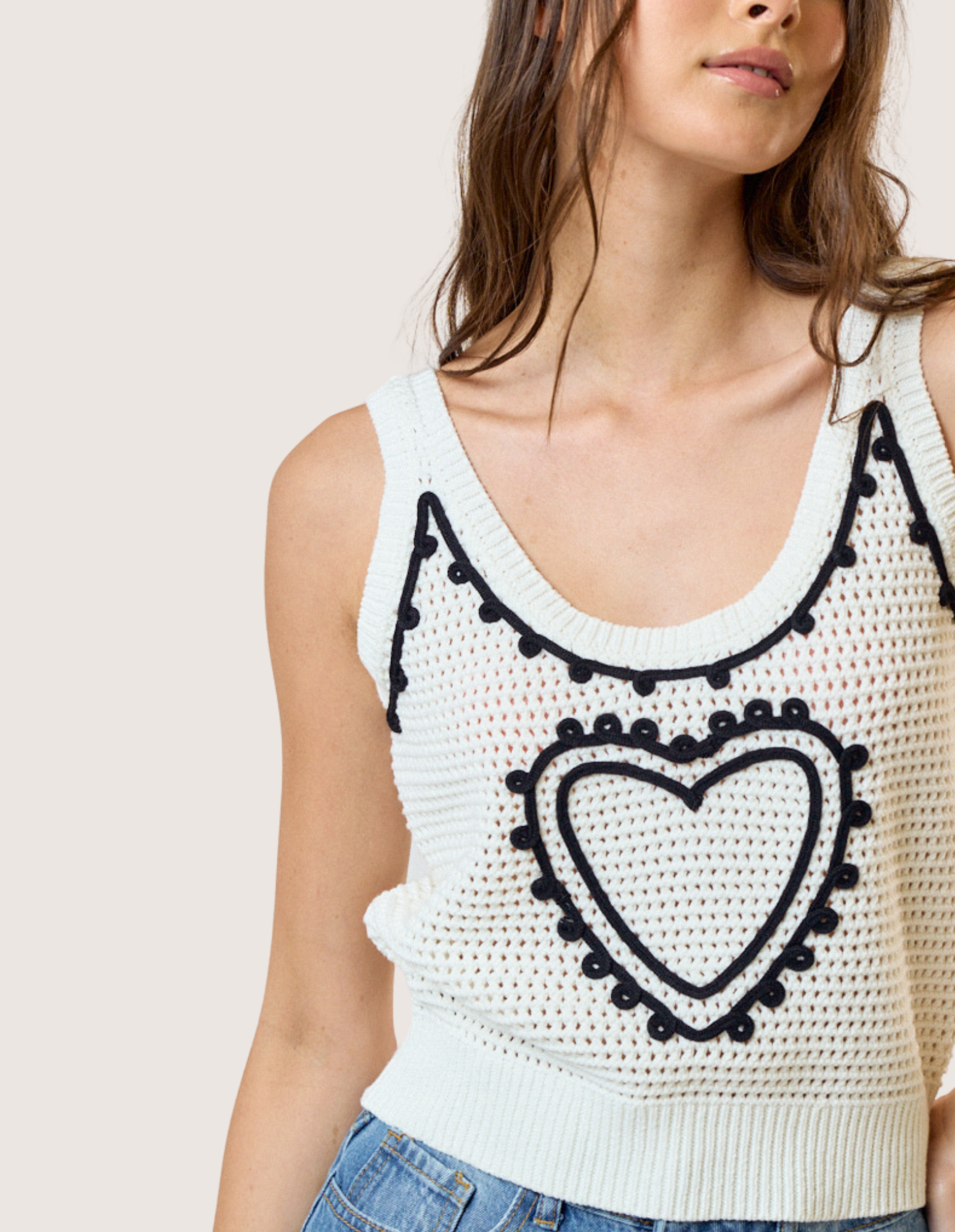 Heart Knit Top