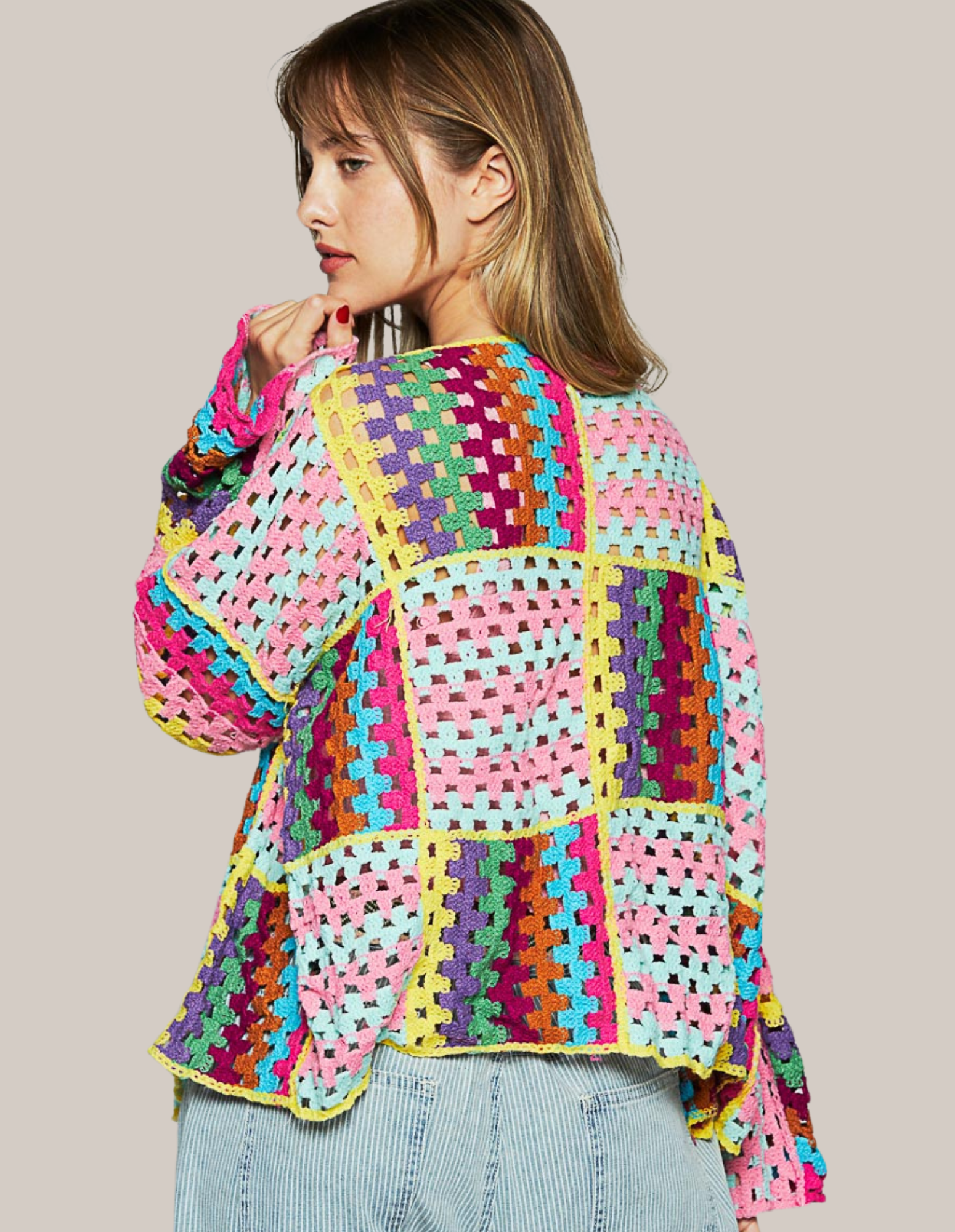 連休限定mame Multi Color Cable Knit Pullover Northern Lights Pullover – Mary Maxim