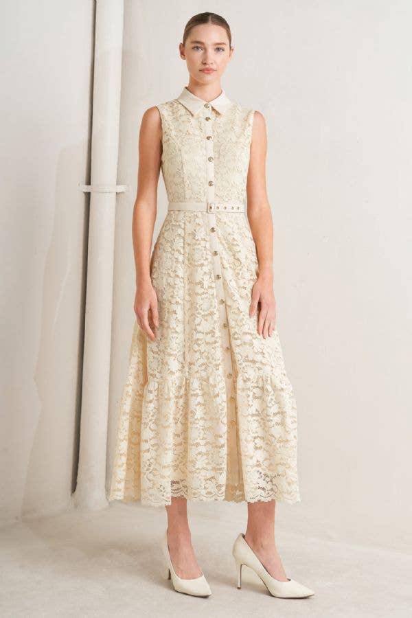 Sara Lace Midi Dress