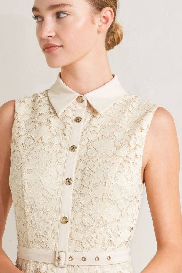 Sara Lace Midi Dress