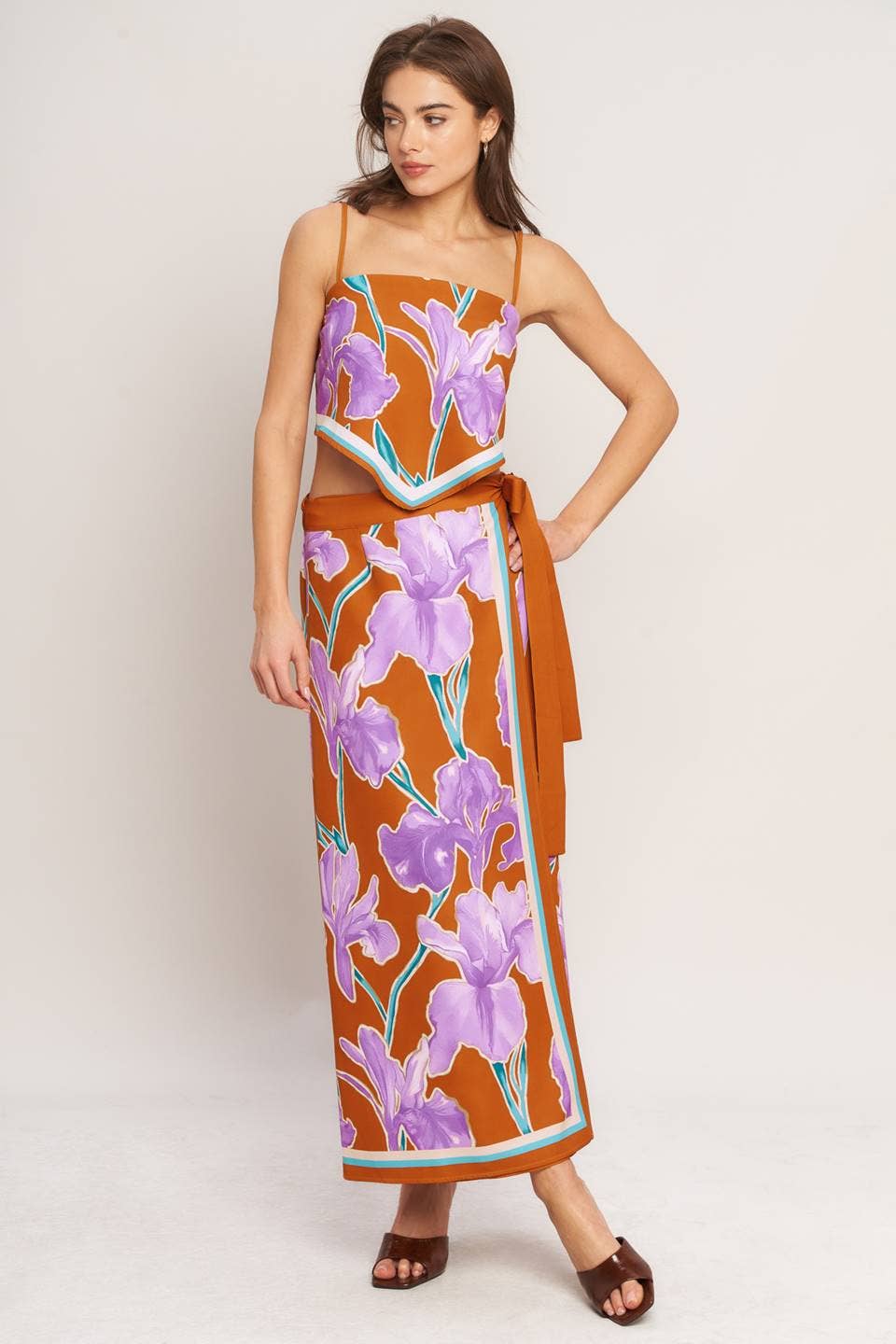 A printed scarf top - IT14011B: TERRA MULTI / Contemporary / M