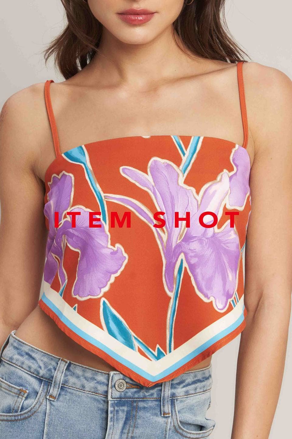 A printed scarf top - IT14011B: TERRA MULTI / Contemporary / M