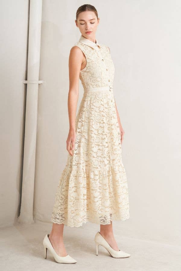 Sara Lace Midi Dress