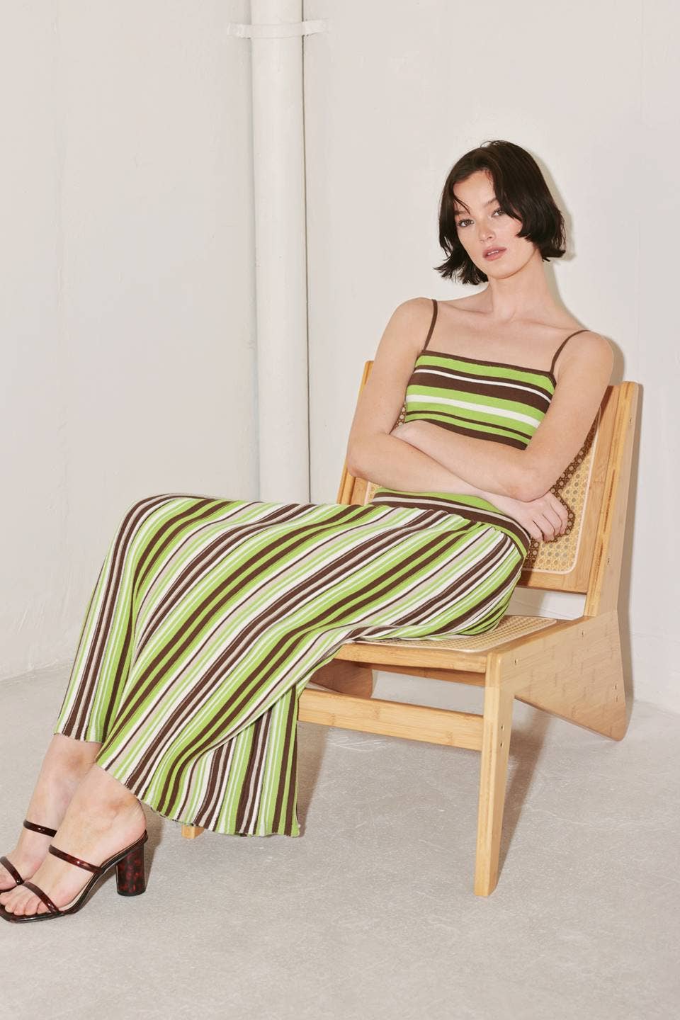 sweater knit midi dress - FSW1469 BROWN/OLIVE : BROWN/OLIVE / Contemporary /