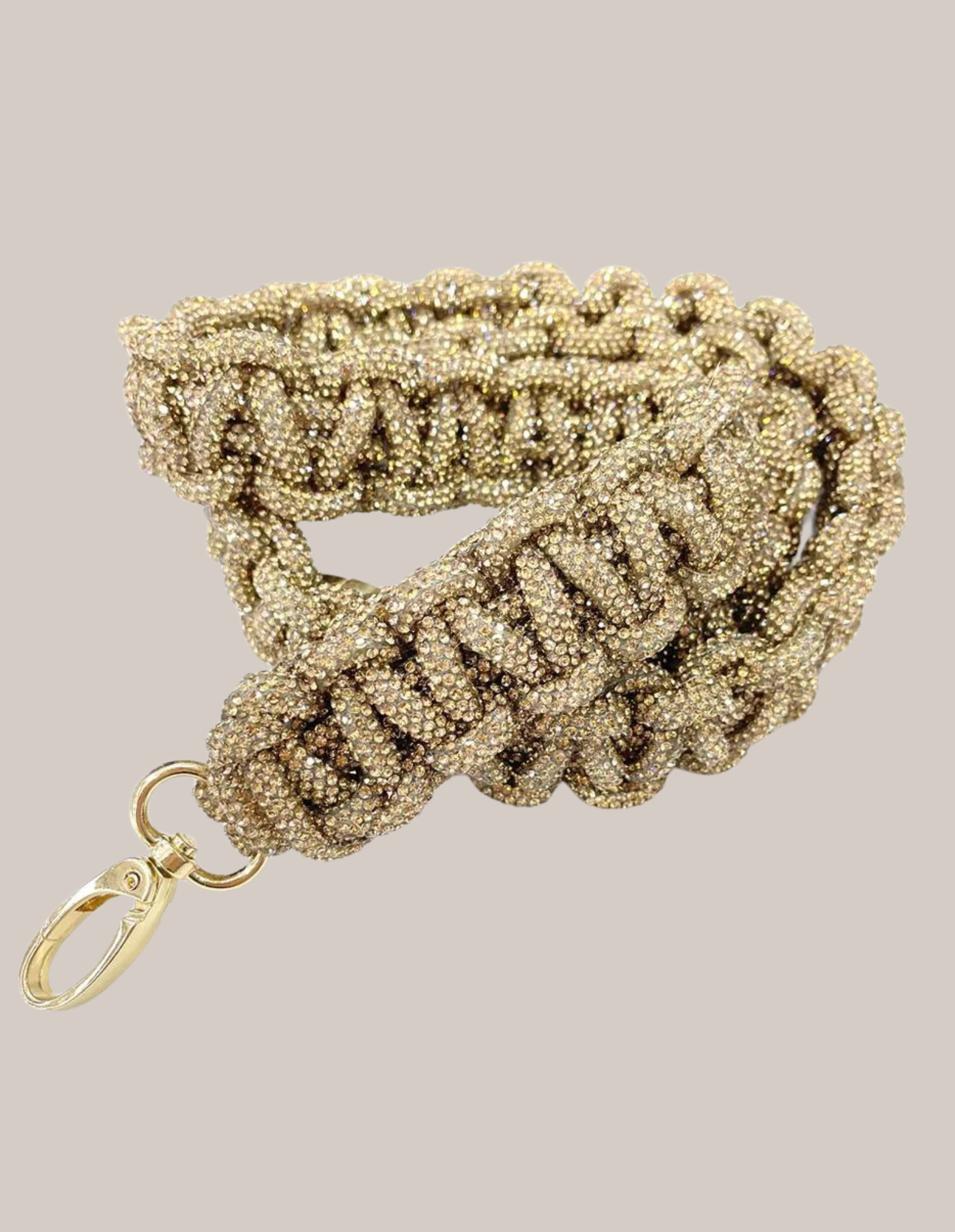 Crystal Braided Bag Strap