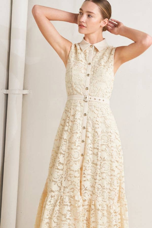 Sara Lace Midi Dress