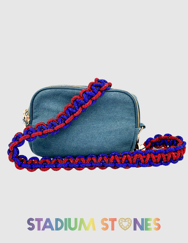 Red and Blue Sparkle Strap & Bag