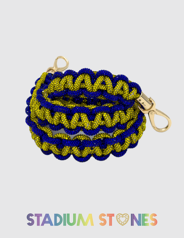 BLUE AND YELLOW GAME DAY BAG STRAP