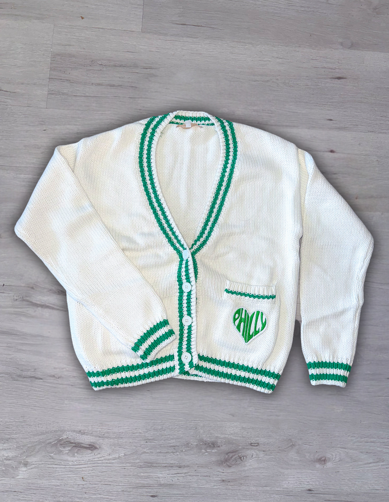 Philadelphia Eagles Kelly Green Cardigan