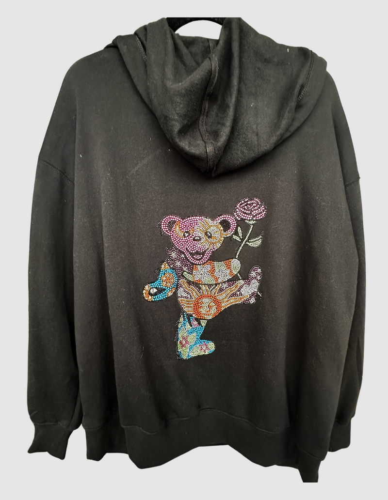 Grateful Dead Black Dancing Bear Zip-Up