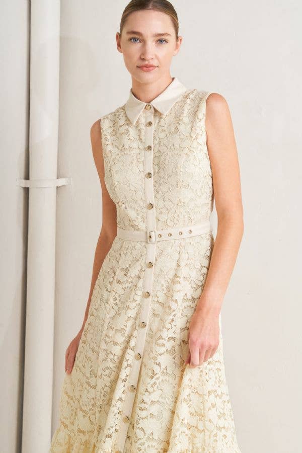 Sara Lace Midi Dress