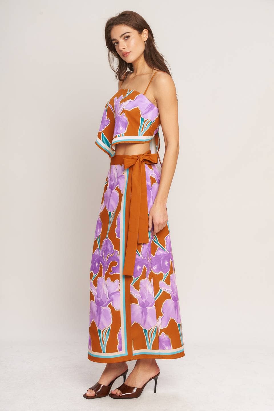 A printed scarf top - IT14011B: TERRA MULTI / Contemporary / M