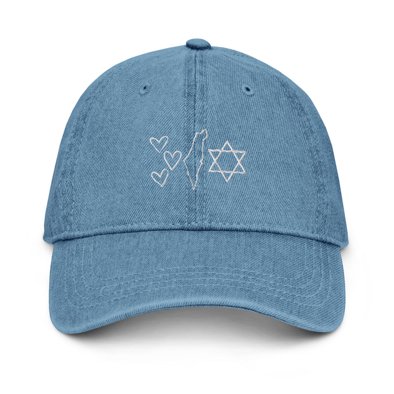 Embroidered Israel Denim Hat
