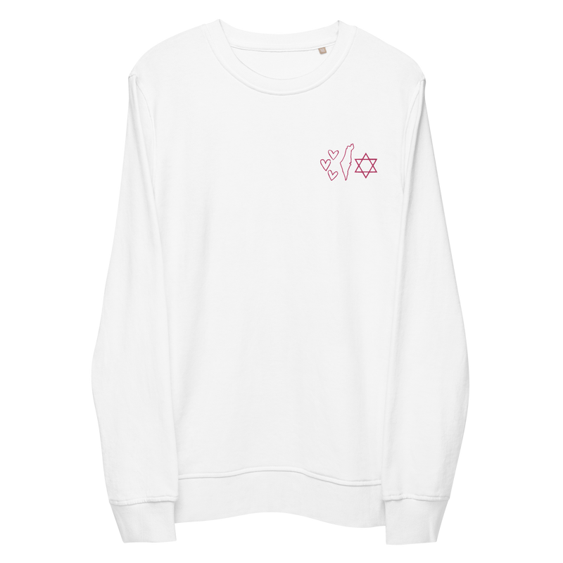 Pink Embroidered Israel Sweatshirt