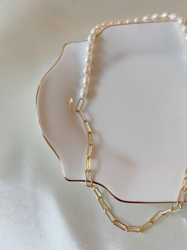 Mara Pearl Link Necklace