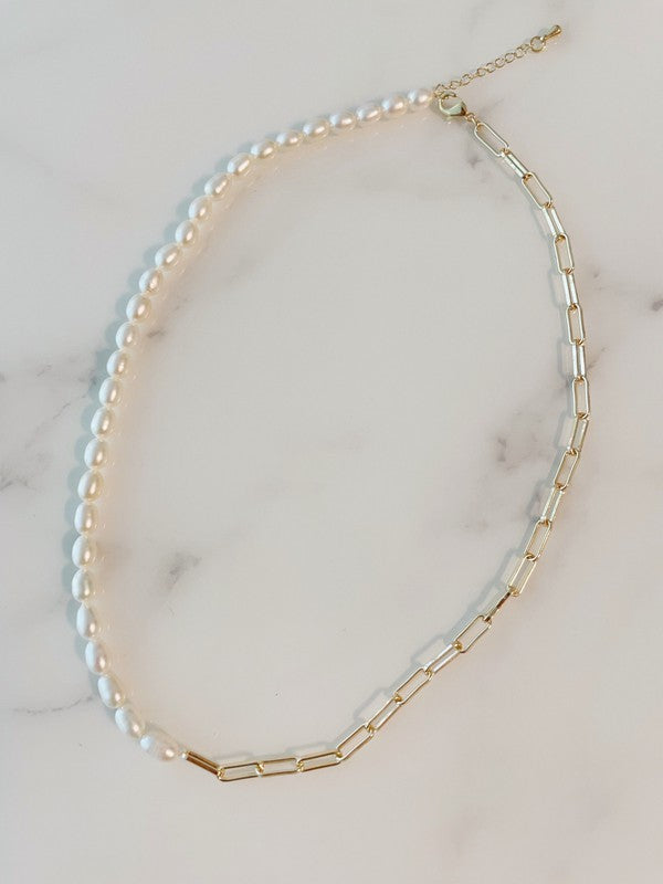 Mara Pearl Link Necklace