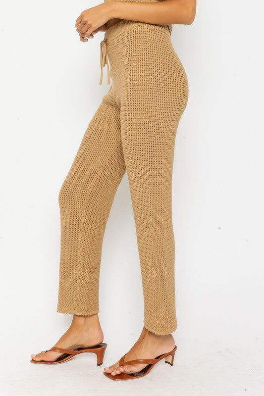 Amalfi Crochet Knit Set - Khaki