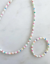 Bali rainbow pearl necklace