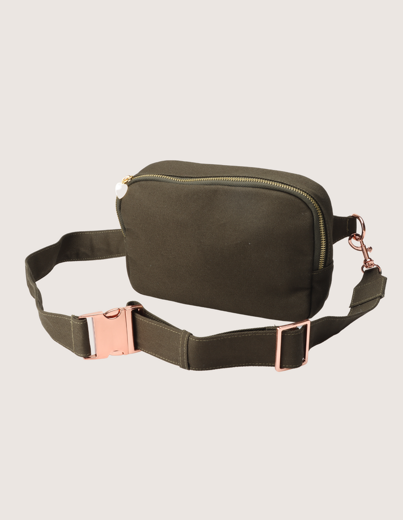 Denim Army Green Crossbody Fanny Pack Bag