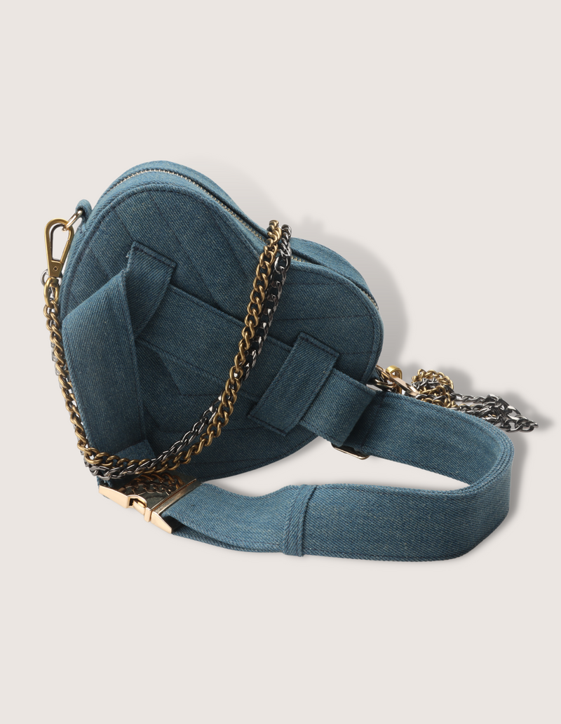 Denim Heart Bag