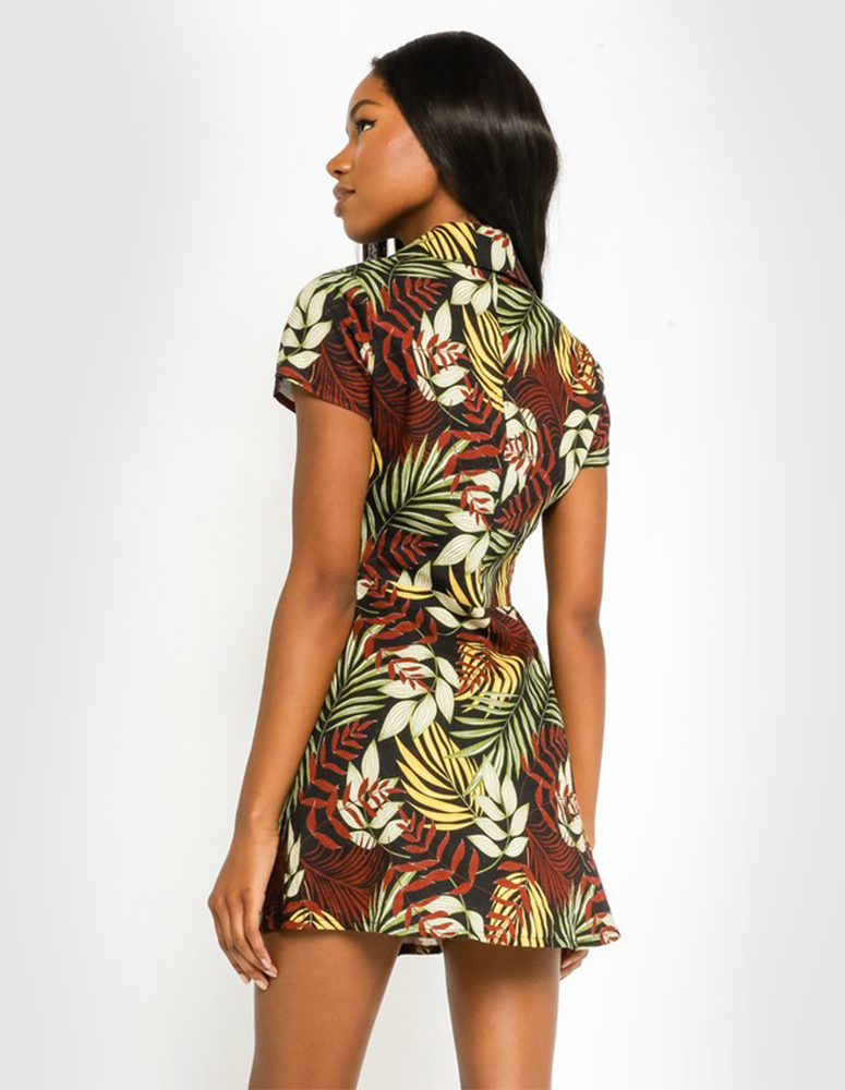 Olivaceous Printed Dress